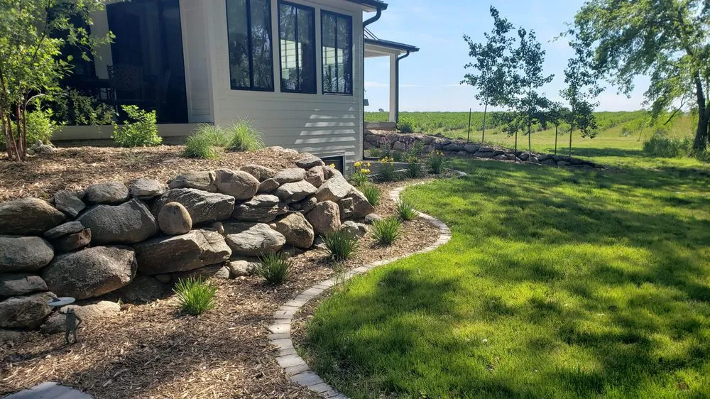 Custom residential landscaping in Nevada, IA by Hawcott Lawn Service
