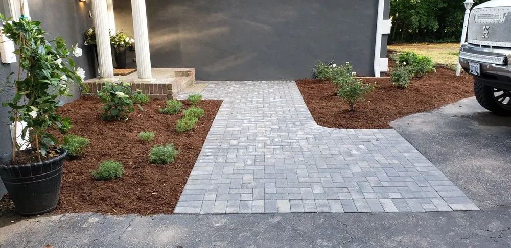 Custom garden landscaping in Rockford, IL by Hawker Landscaping Solutions