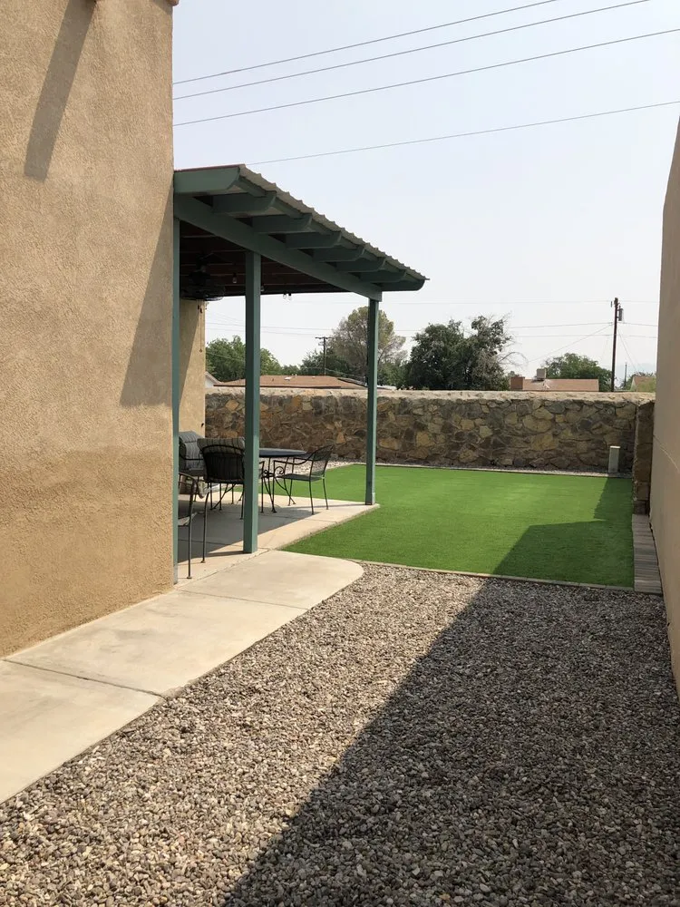 Custom landscape design for year-round maintenance in Las Cruces, NM by Hawkeye Landscaping