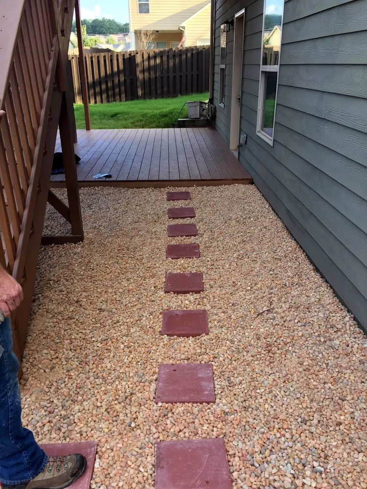 Professional yard cleanup service with custom design in Woodstock, GA by Hawks Landscaping