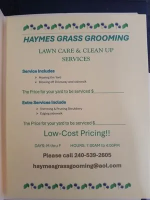 Haymes Grass Grooming Logo