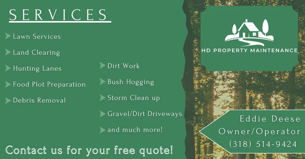 Reliable yard cleanup service in Hodge, LA by HD Property Maintenance