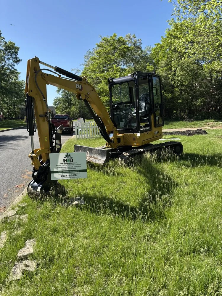 Professional yard cleanup service with custom design across Warminster, PA - H&D Total Property Solutions