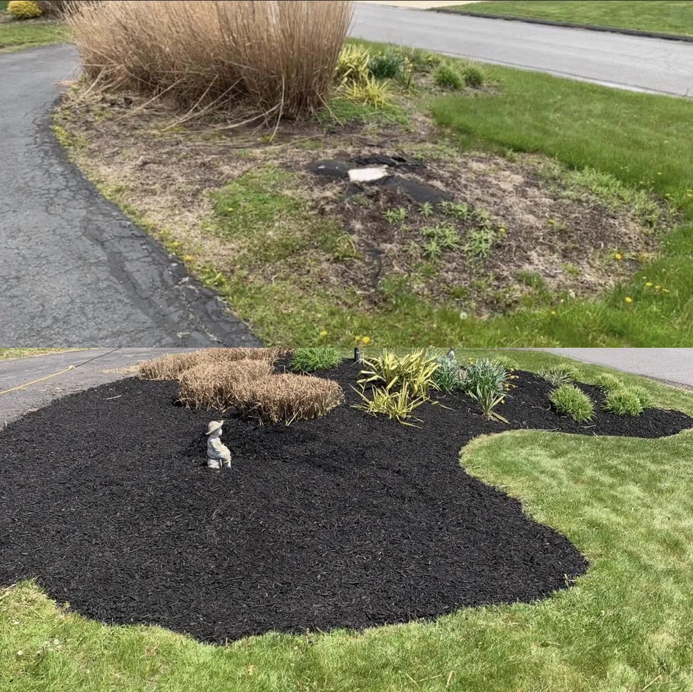 Custom garden landscaping in Clark’s summit, PA by Heater’s Driveway Maintenance & Landscaping
