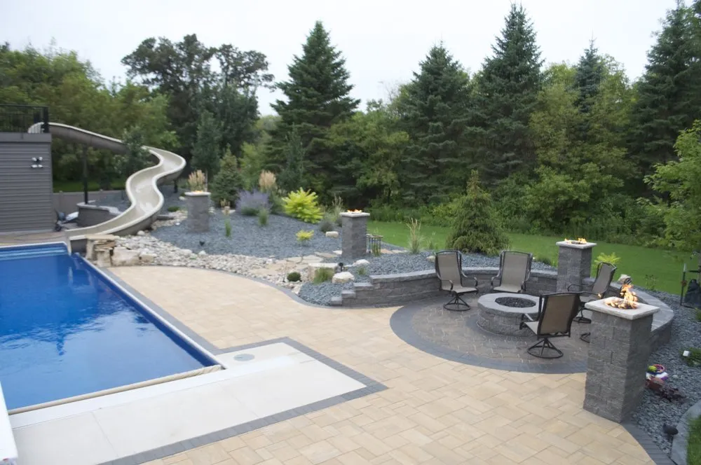 Affordable outdoor landscaping with custom design across West Fargo, ND - Hebron Brick Supply