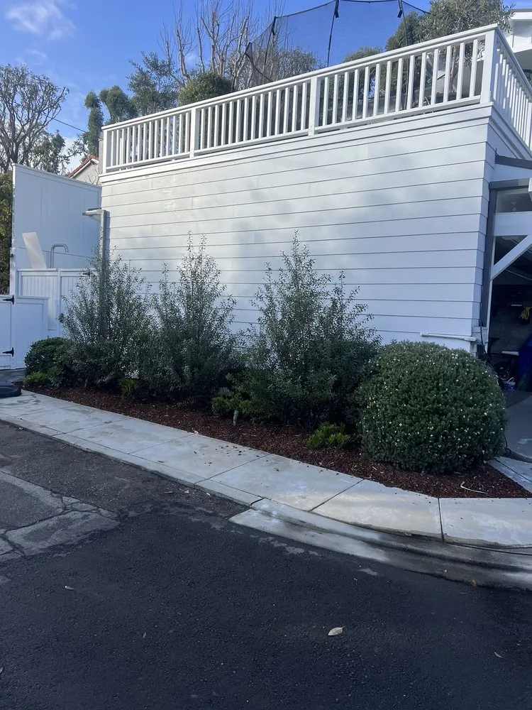 Custom garden landscaping with custom design in Hawthorne, CA by Helix Landscape Construction