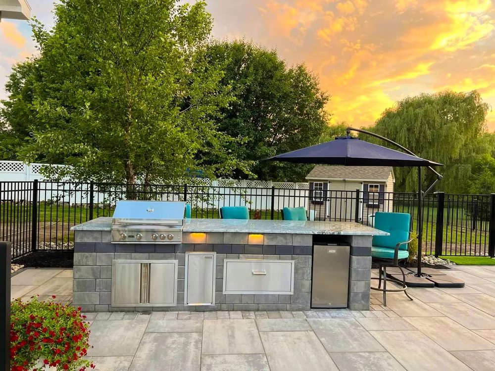 Custom landscape design in Ballston Spa, NY by Heloscaping