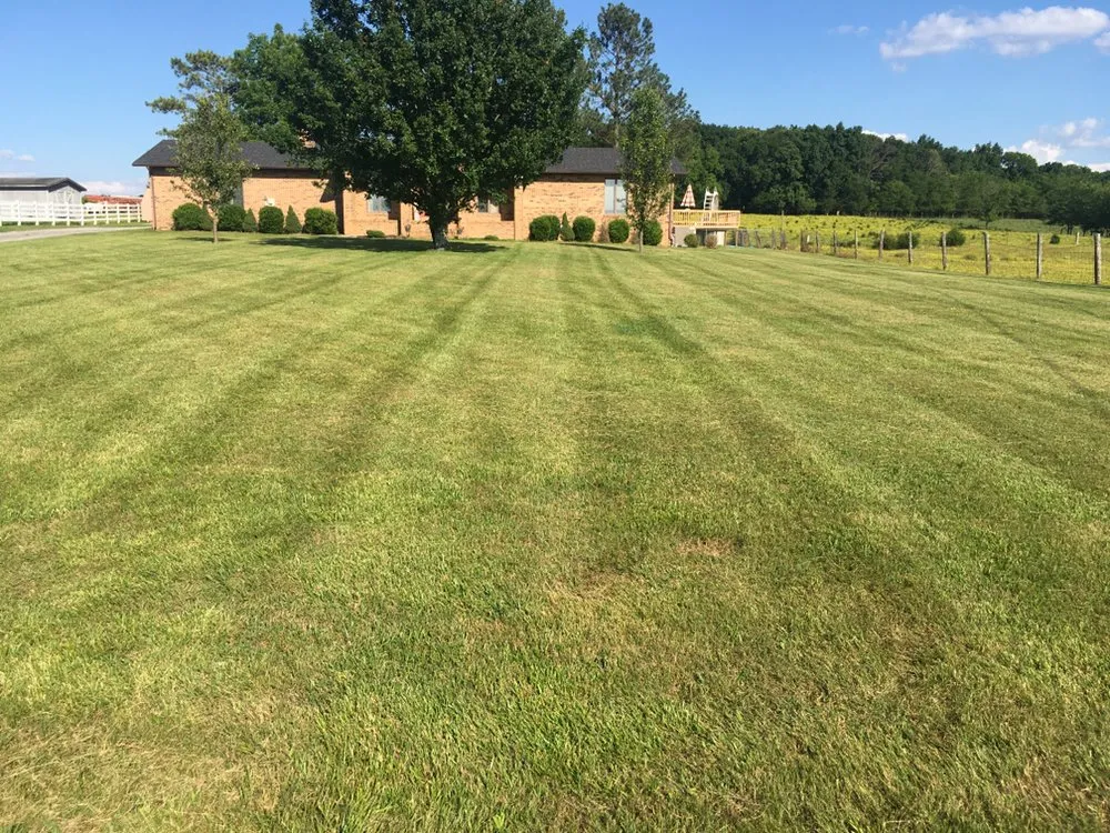 Custom lawn mowing service for residential properties in Shelbyville, TN by Heltons Lawn Care