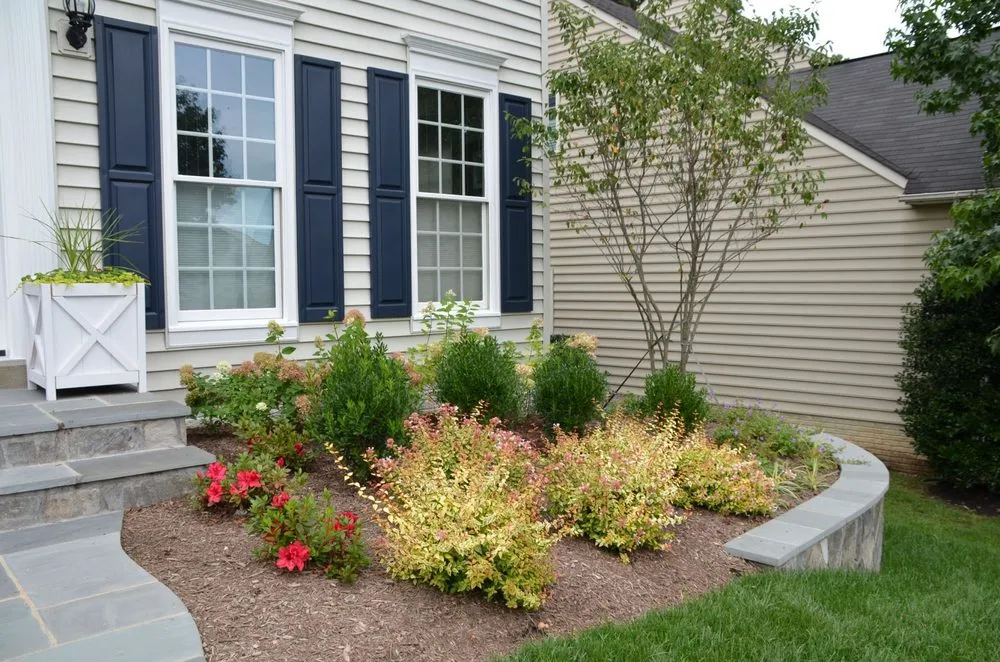 Custom garden landscaping in Sterling, VA by Hemax Construction Services & Landscaping