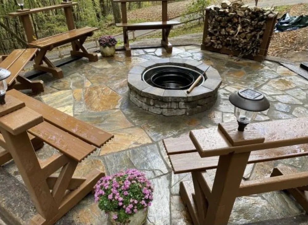 Expert yard cleanup service for year-round maintenance in Waynesville, NC by Henley Hardscapes