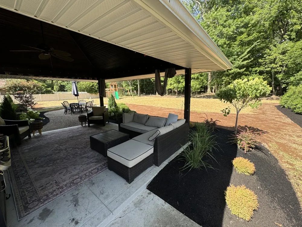 Custom landscape design in North Ridgeville, OH by Hennessey Lawn and Landscape