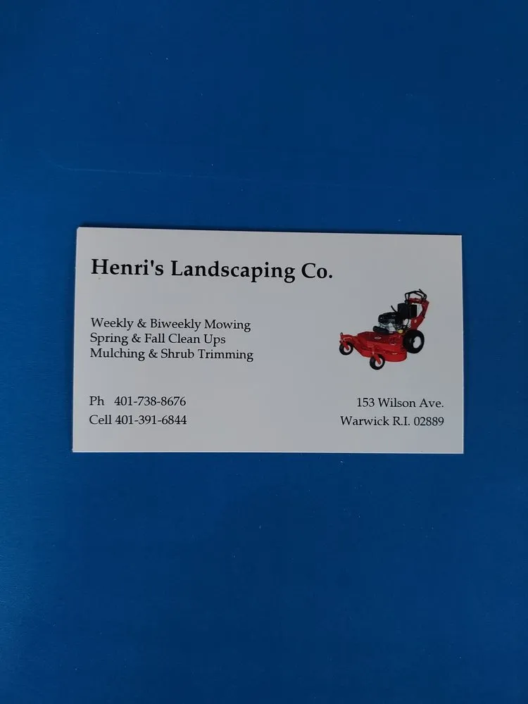 Professional lawn mowing service for residential properties in Warwick, RI by Henri's Landscaping