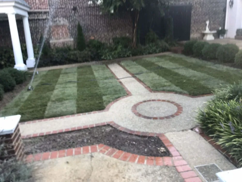 Trusted lawn mowing service with custom design in Rockville, MD by Hernandez Company