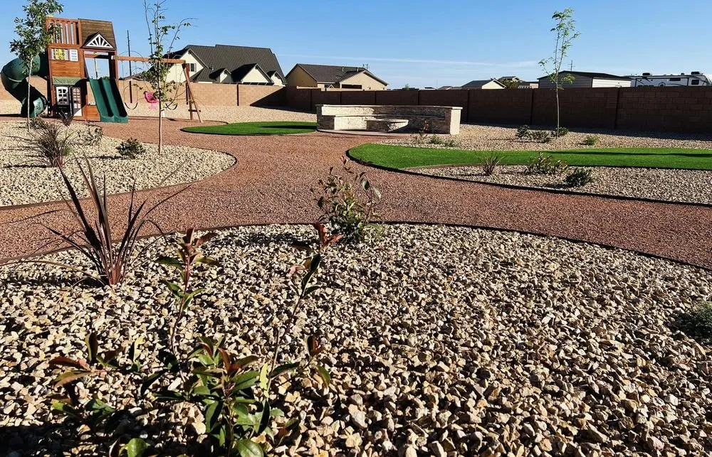 Expert landscape installation in Albuquerque, NM by Hernandez Concrete