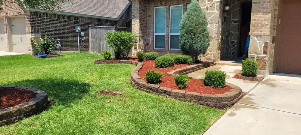 Custom garden landscaping for homes in Knightdale, NC by Hernandez Landscaping