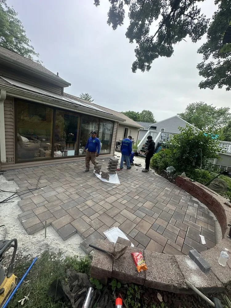 Custom landscape installation in Milwaukee, WI by Hernandez Landscaping