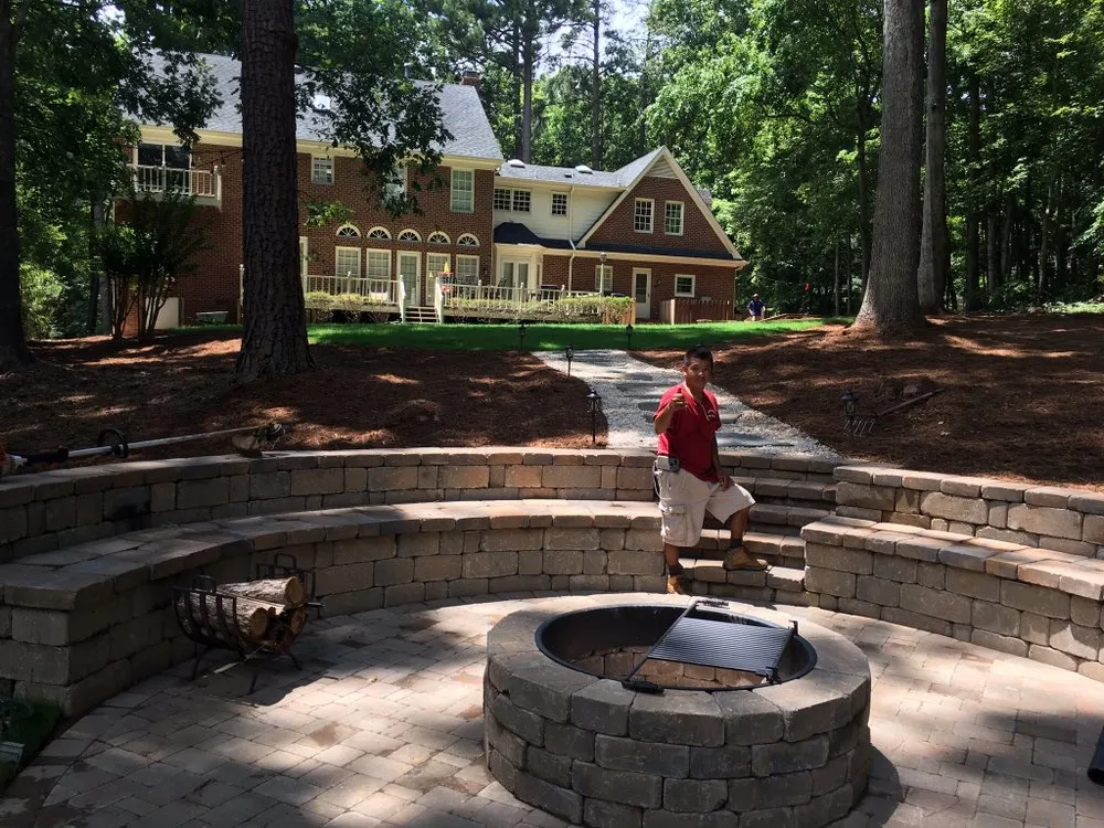 Affordable landscape design for year-round maintenance in Durham, NC by Hernandez Lawn Service