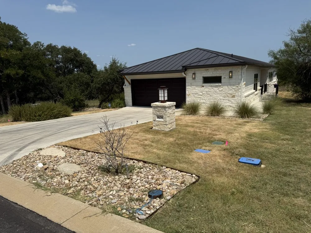 Custom landscape design for homes in Burnet, TX by Hernandez services