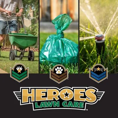 Heroes Lawn Care Logo