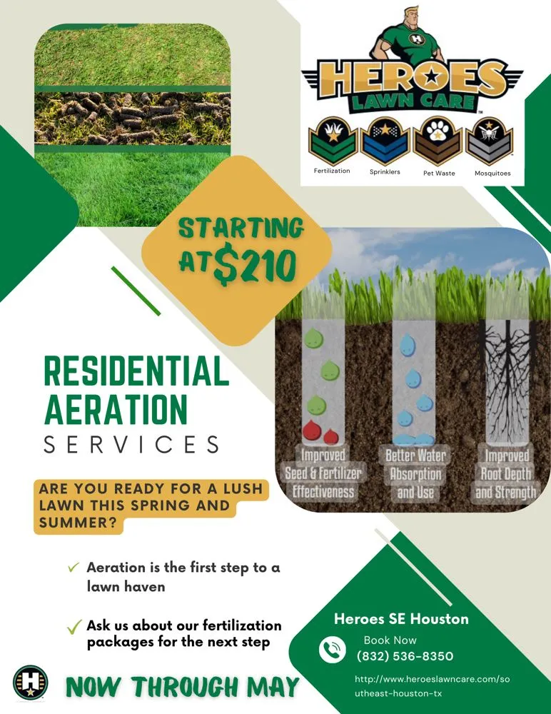 Custom yard maintenance for year-round maintenance across Alvin, TX - Heroes Lawn Care South East