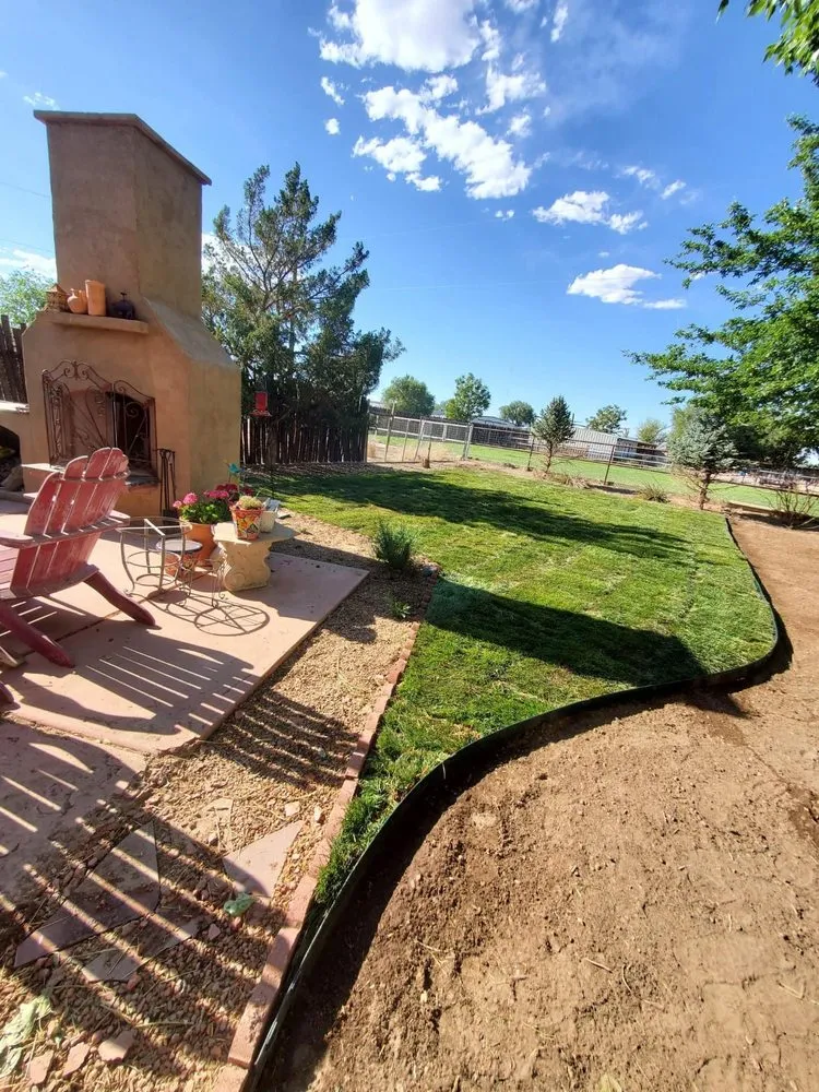 Top-rated landscape installation in Los Ranchos de Albuquerque, NM by Herrera's Above & Beyond Maintenance