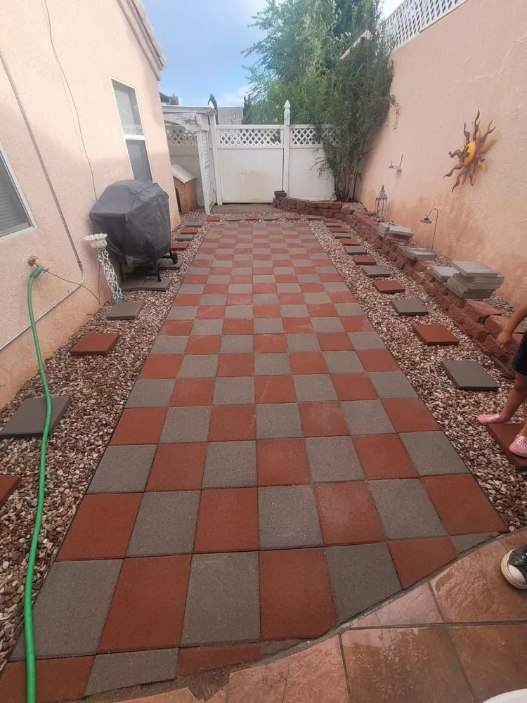 Local landscape installation in Los Ranchos de Albuquerque, NM by Herrera's Above & Beyond Maintenance