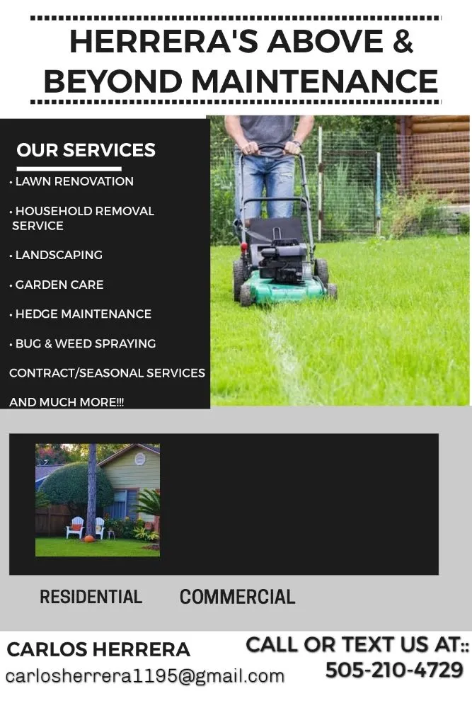 Top-rated garden landscaping with custom design across Los Ranchos de Albuquerque, NM - Herrera's Above & Beyond Maintenance