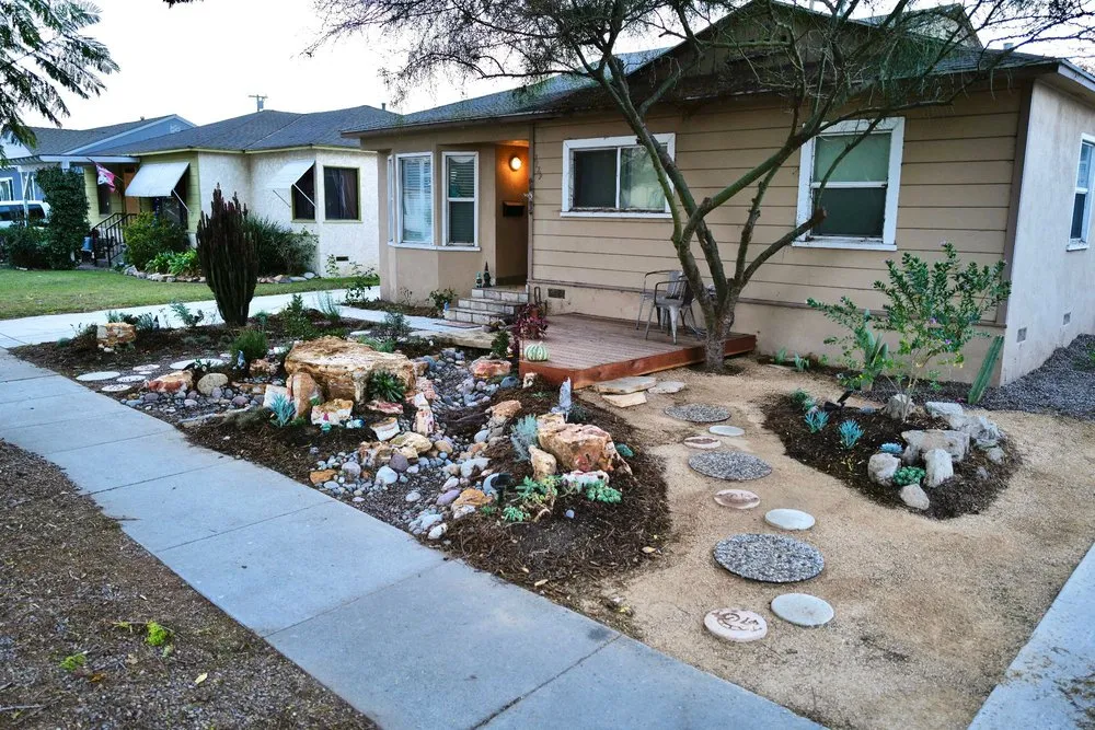 Professional landscape installation in Long Beach, CA by Heyvern Landscapes