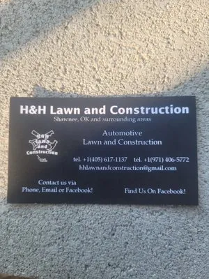 H&H lawn and construction Logo