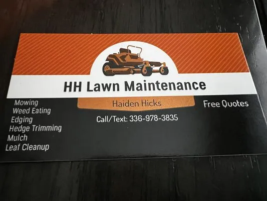 HH Lawn Maintenance Logo
