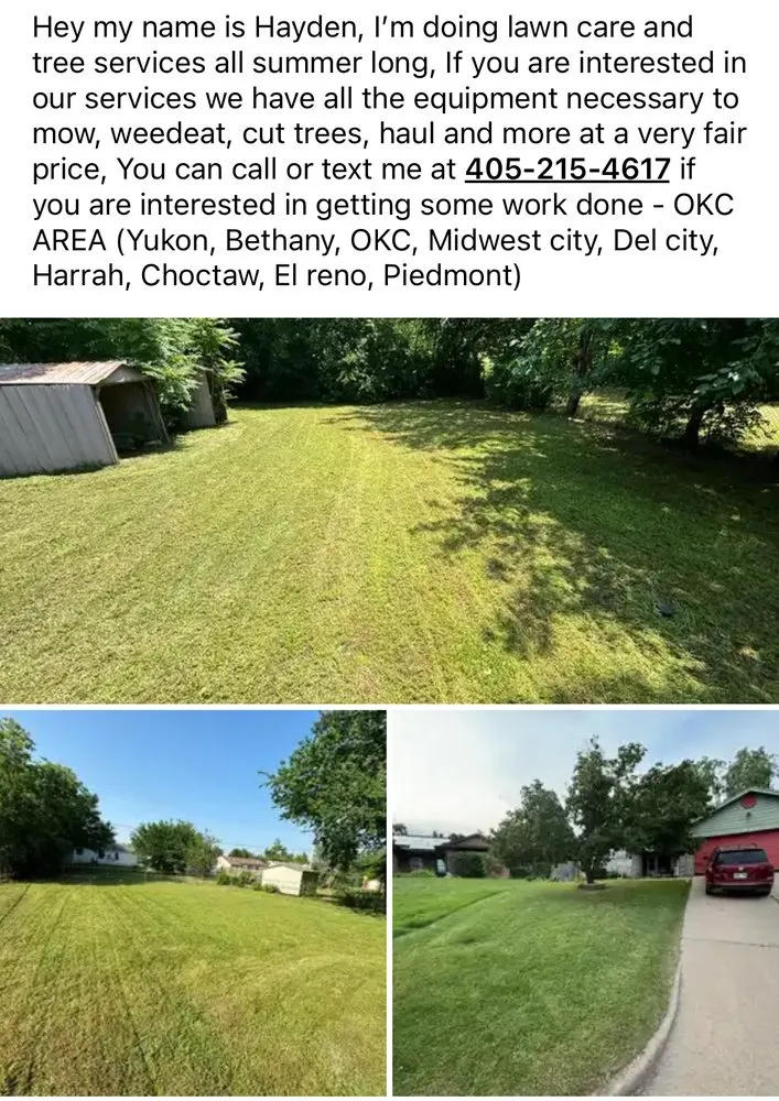 Reliable lawn care service for residential properties in Yukon, OK by H&H Mowing & More