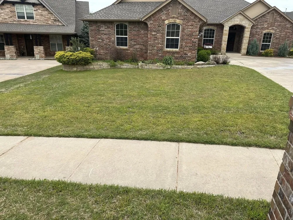 Professional lawn mowing service with custom design in Guthrie, OK by Hickory Creek Enterprises
