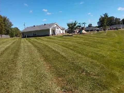 Professional landscape installation with custom design in Franklin, KY by Hickory Lawncare & Landscaping