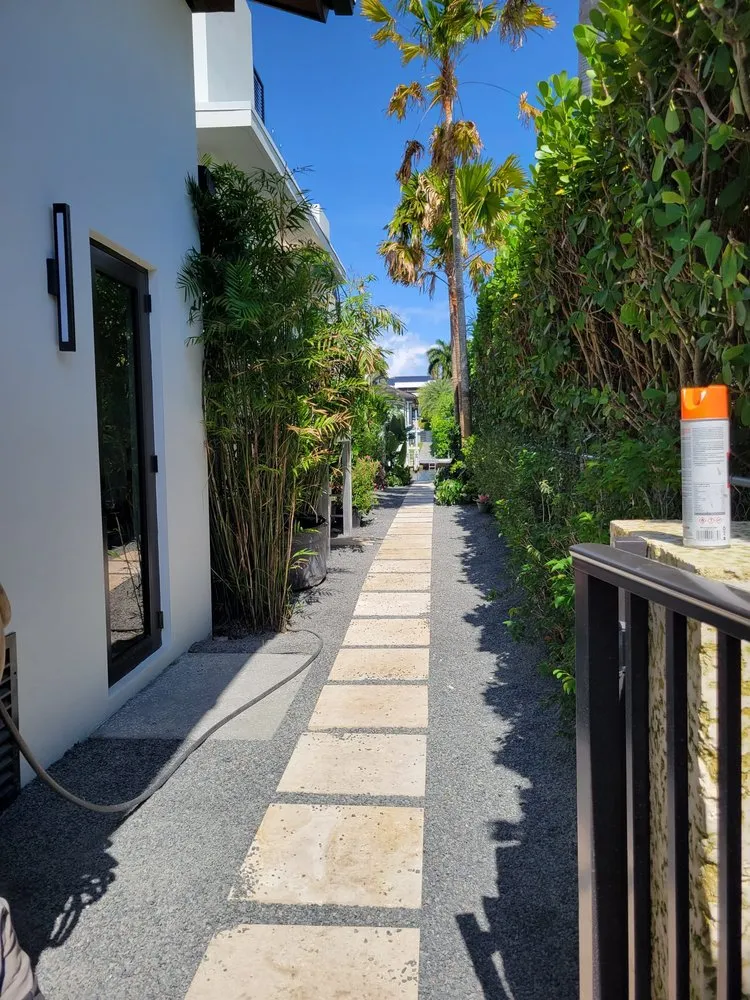 Local landscape installation for residential properties in Miami, FL by Higgins Landscaping Services