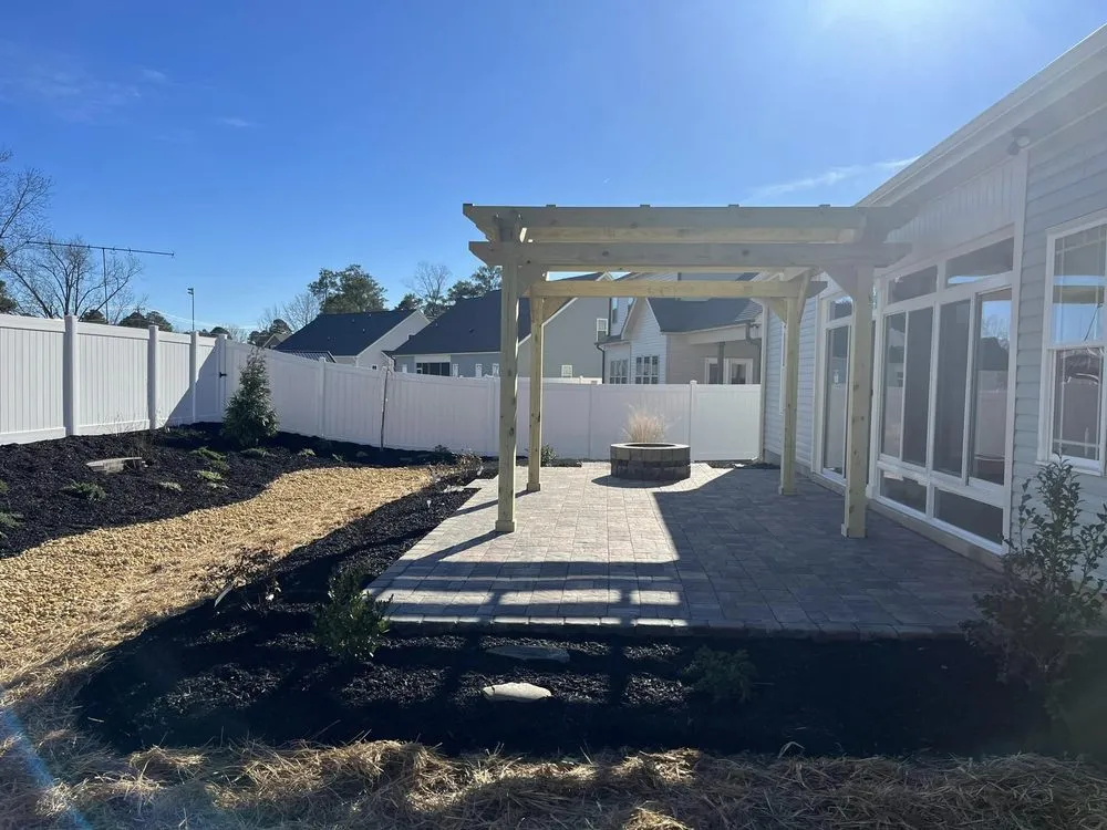 Reliable outdoor landscaping near you in Four Oaks, NC by Higgins Lawn N Landscape Service