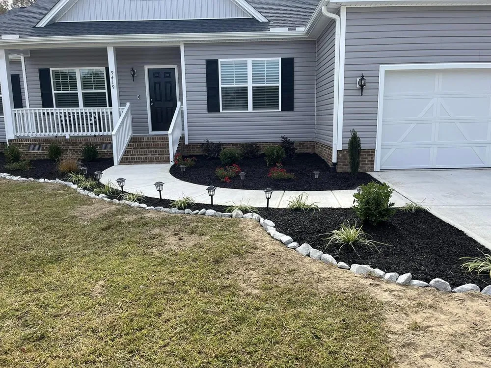 Trusted landscaping services with custom design across Four Oaks, NC - Higgins Lawn N Landscape Service