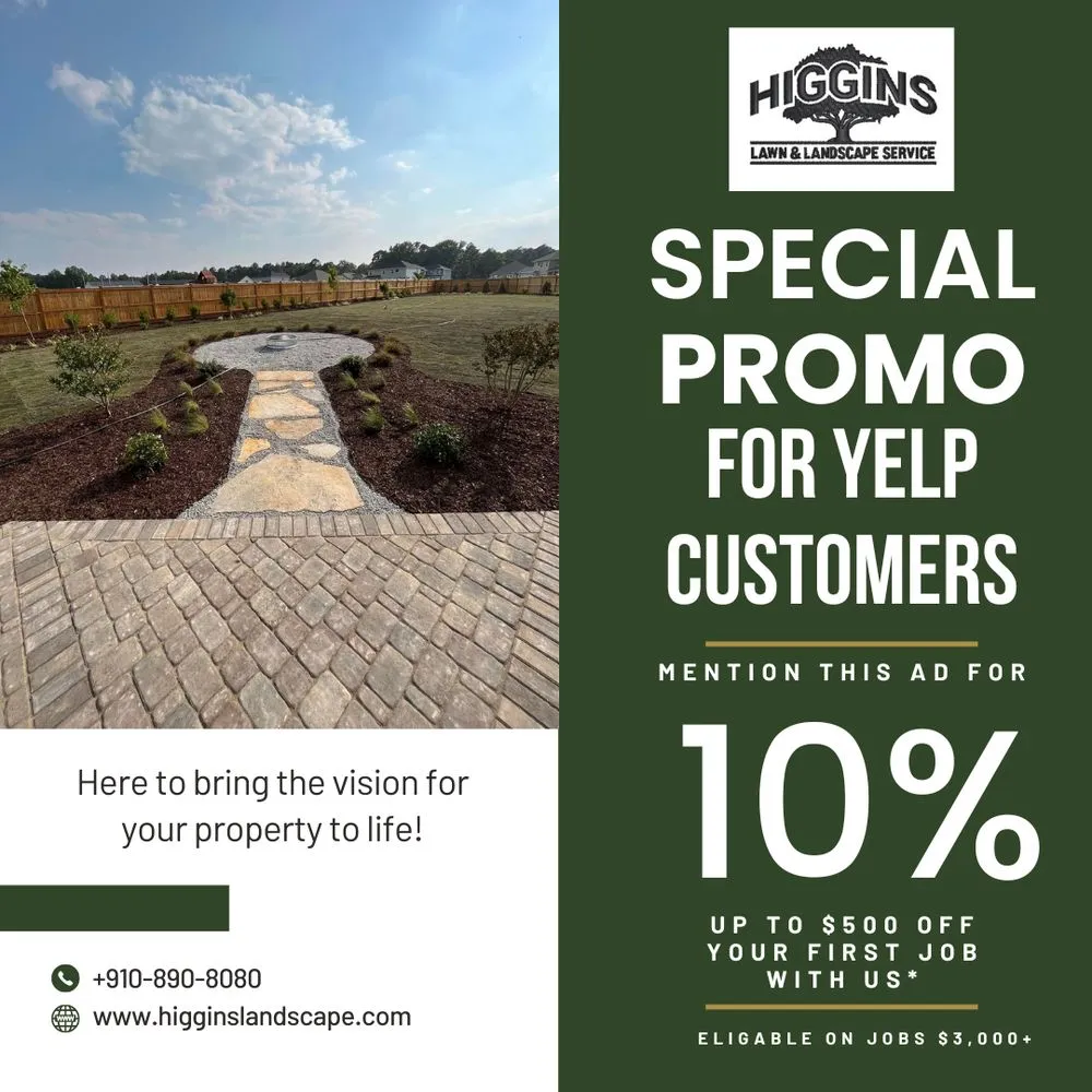 Custom garden landscaping in Four Oaks, NC - Higgins Lawn N Landscape Service