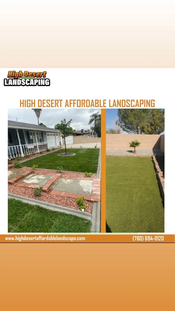 Trusted lawn mowing service for outdoor upgrades in Hesperia, CA by High Desert Affordable Landscaping