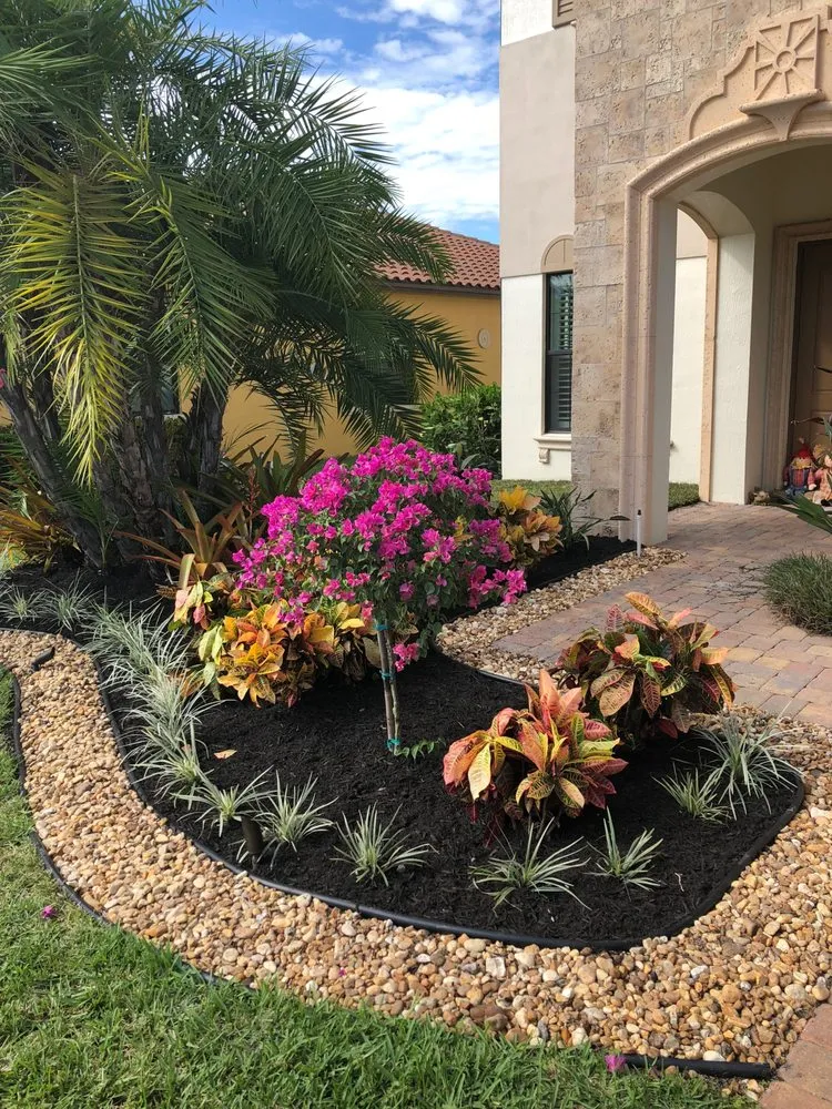 Professional landscape installation for residential properties in Boca Raton, FL by High Performance Lawn Services