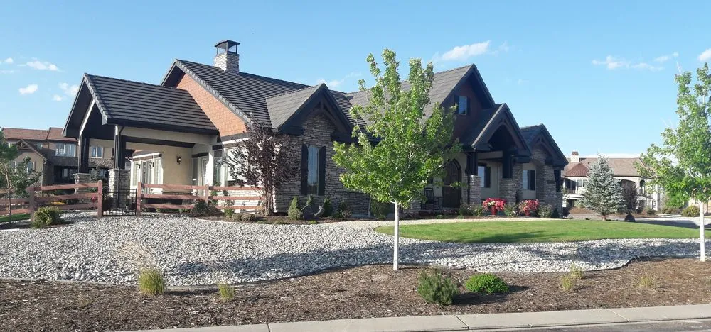 Local lawn mowing service with custom design in Peyton, CO by High Plains Designs by Dreanna