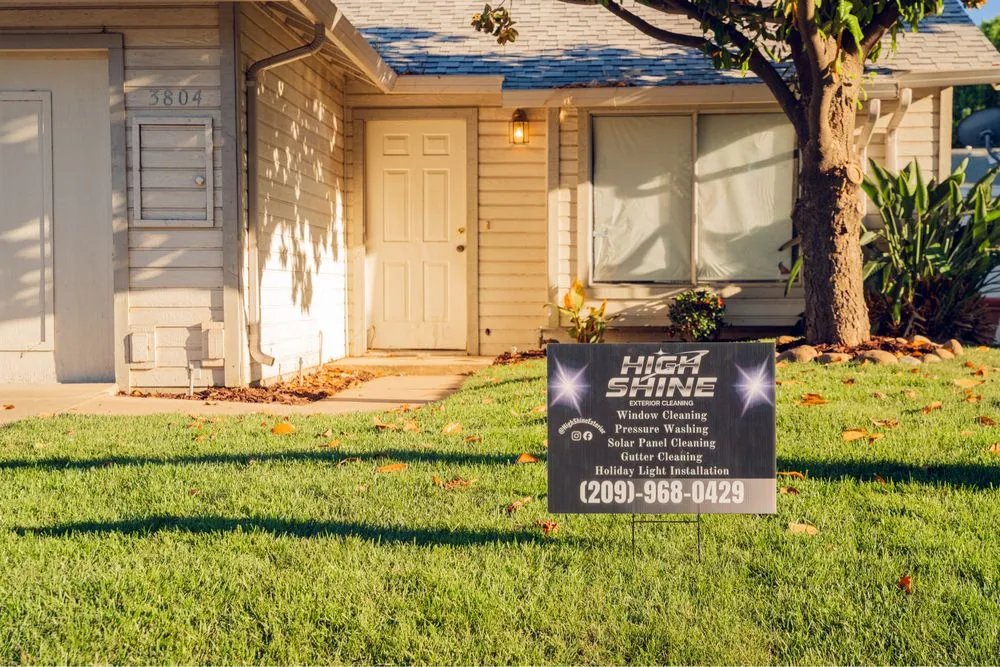 Professional landscape installation in Modesto, CA by High Shine Exterior Cleaning