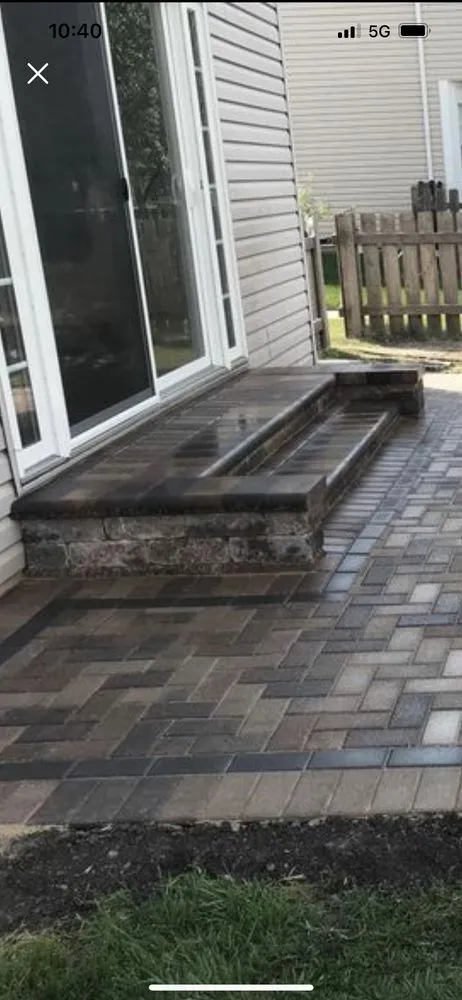 Custom landscape installation in Joliet, IL by Highland Landscape