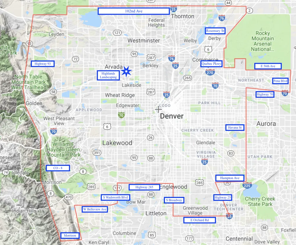 Custom garden landscaping for year-round maintenance in Arvada, CO by Highlands Landscaping & Fencing Services