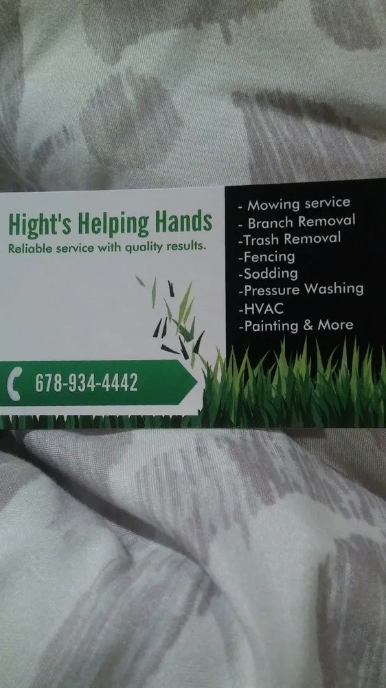 Local residential landscaping experts serving Lithonia, GA - Hight's Helping Hands Lawn Care