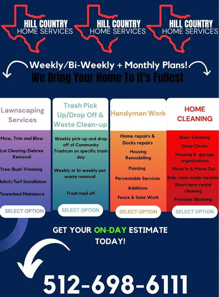 Custom garden landscaping in Cottonwood Shores, TX - Hill Country Home Services