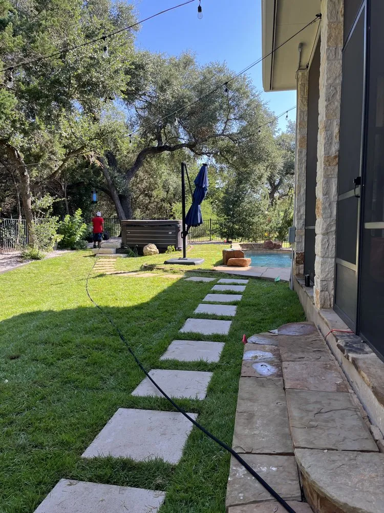 Professional lawn mowing service with custom design across Meadowlakes, TX - Hill Country Landscaping