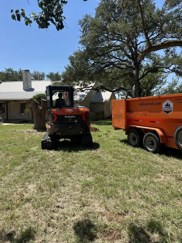 Custom outdoor landscaping for beautiful yards in Doss, TX by Hill Country Tree Services
