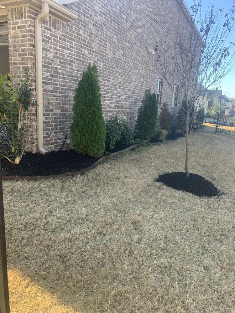 Custom landscape installation in Bethel Heights, AR by Hilltop Landscaping