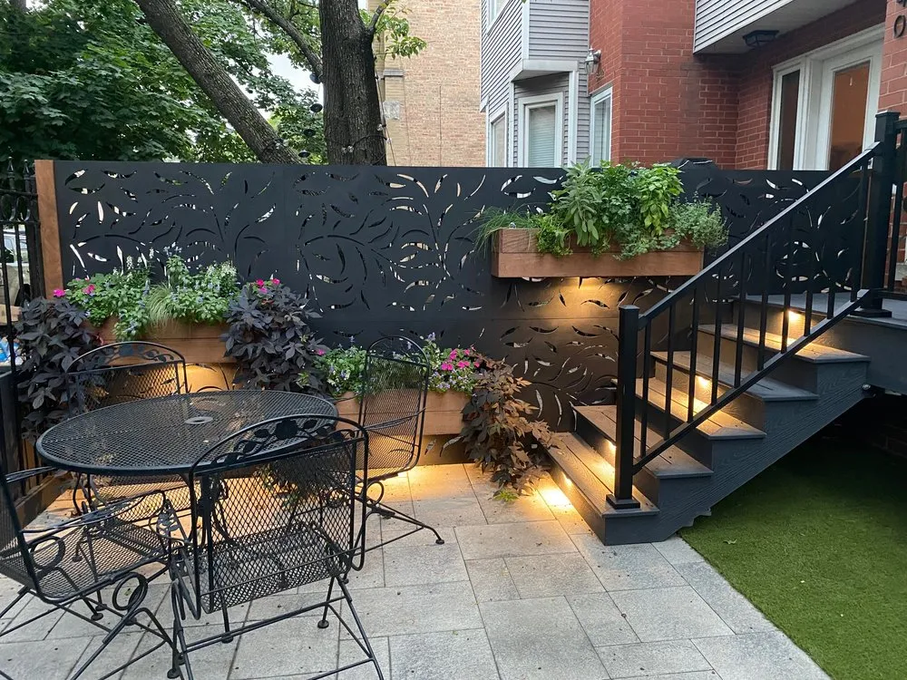 Custom garden landscaping for outdoor upgrades in Chicago, IL by Himsben Design Studio