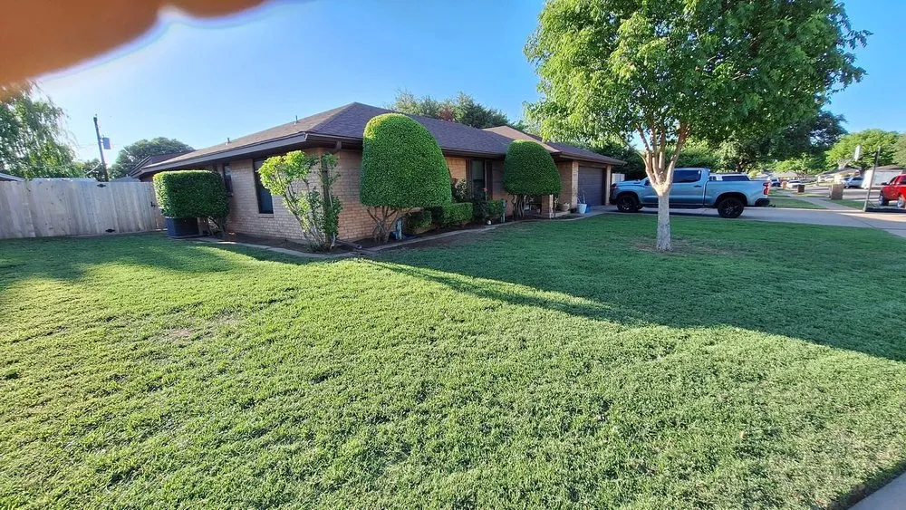 Local landscape installation in Wichita Falls, TX by Hincks Total Lawn Care